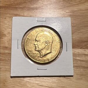 Gold-plated 1971 Eisenhower Coin